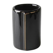 Kubki na szczoteczki do zębów - Kubek na szczoteczki Fold 7 x 10 cm czarno-złoty - miniaturka - grafika 1