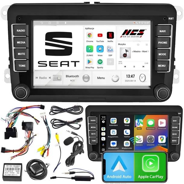 Radio Samochodowe Ncs P4v7 Seat Alhambra 2010-2020android Bt 4gb 2din