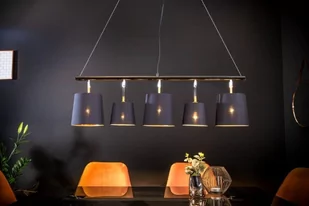 Invicta Lampa wisząca Levels 100 cm czarno-złota 40037 - Lampy sufitowe - miniaturka - grafika 1