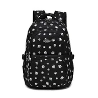 Torebki damskie - Dog Paw Prints Plecak Szkoła podstawowa Student Book Bag Torba szkolna dla uczniów czarny - miniaturka - grafika 1