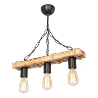 Lampy sufitowe - Czarno-naturalna lampa sufitowa 10.5x48.5 cm – Squid Lighting - miniaturka - grafika 1