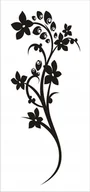 Naklejki na ścianę - Naklejka na ścianę motyle kwiaty dekor Ornament 61, 100x40 cm - miniaturka - grafika 1