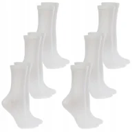 Skarpetki damskie - 6x Długie SKARPETY DAMSKIE Klasyczne MORAJ Białe 6 Par r. 38-41 - miniaturka - grafika 1