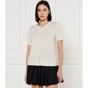 Tommy Hilfiger Wełniany kardigan Regular Fit - Swetry damskie - miniaturka - grafika 1