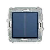 Wyłączniki światła i elektryczne - Wyłącznik podwójny Karlik MINI - navy blue - miniaturka - grafika 1