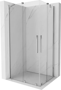 Mexen Velar Duo kabina prysznicowa rozsuwana 90x80 cm, transparent, chrom - 871-090-080-02-01 - Kabiny prysznicowe - miniaturka - grafika 1