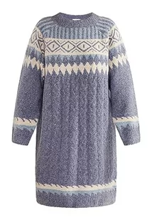 Boline Damska sukienka z dzianiny 81432377, beżowa, czerwona, niebieska, M/L, Beżowy, czerwony, niebieski., M-L - Sukienki - miniaturka - grafika 1