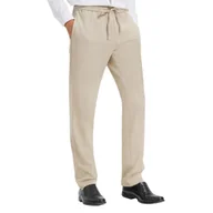 Spodnie męskie - Męskie Spodnie Garniturowe Materiałowe Casualowe Chino Regular Fit Beżowe XL - miniaturka - grafika 1