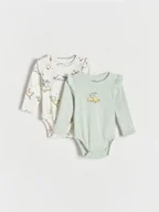 Komplety dla niemowląt - Reserved - Body Kubuś Puchatek 2 pack - jasnozielony - miniaturka - grafika 1