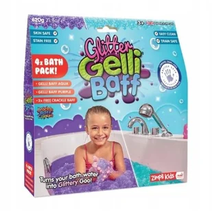 ZIMPLI KIDS Glitter Gelli Baff Magiczny proszek do kąpieli fioletowy/błękitny, 620g - Pozostałe akcesoria do kąpieli i SPA - miniaturka - grafika 1