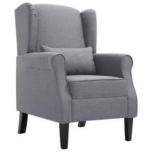 vidaXL Fotel ciemnoszary, tapicerowany tkaniną - Fotele - miniaturka - grafika 1