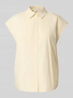 Koszule damskie - Bluzka koszulowa o kroju relaxed fit z czystej bawełny - miniaturka - grafika 1