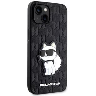 Karl Lagerfeld KLHCP14MSAKHPCK iPhone 14 Plus 6.7" czarny/black Saffiano Monogram Choupette - Etui i futerały do telefonów - miniaturka - grafika 4