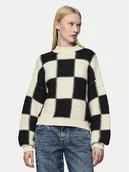 Swetry damskie - Pieces Sweter Namie 17151160 Beżowy Regular Fit - miniaturka - grafika 1