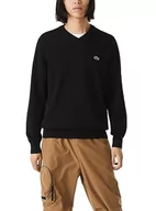Swetry męskie - Lacoste sweter męski, Noir, XL - miniaturka - grafika 1