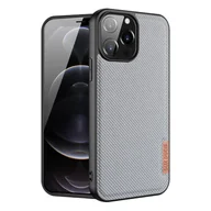 Etui i futerały do telefonów - Dux Ducis Fino etui pokrowiec pokryty nylonowym materiałem iPhone 13 Pro Max szary - miniaturka - grafika 1
