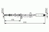 Przewody hamulcowe - Bosch Przewód hamulcowy giętki BOSCH 1987481453 1987481453 - miniaturka - grafika 1