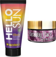 Balsamy i kremy do opalania - Soleo Soleo Hello Sun Przyspieszacz + Słoiczek Beauty Face - miniaturka - grafika 1