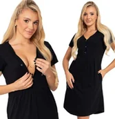 Piżamy ciążowe - Koszula Nocna Ciążowa Do Karmienia Z Kieszeniami Na Napy Formommy 4XL - miniaturka - grafika 1