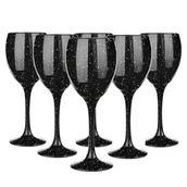 Kieliszki - Czarne kieliszki do wina, drinków Galaktyka 300 ml 6 szt - miniaturka - grafika 1