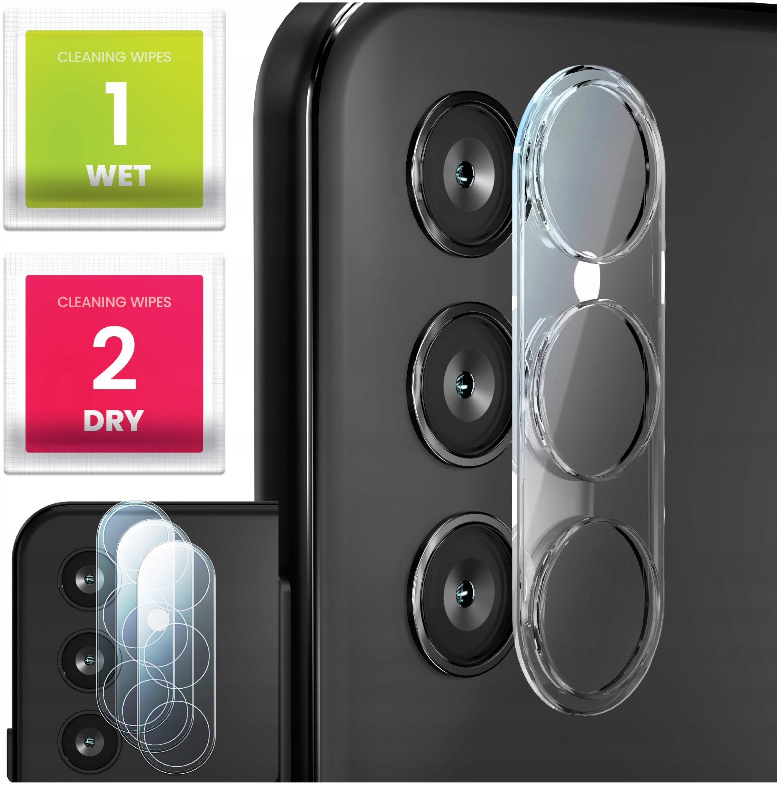 3-PAK Szkło Na Aparat Do Samsung Galaxy A34 5G Hartowane, Na Obiektyw, 9H