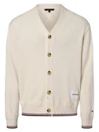 Swetry męskie - Tommy Hilfiger Kardigan z dodatkiem jedwabiu Mężczyźni beżowy jednolity, XL - miniaturka - grafika 1