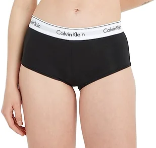 Calvin Klein Underwear damskie szorty typu boyshort – nowoczesna bawełna, czarne, rozmiar 10/M - Spodenki damskie - miniaturka - grafika 1