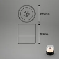 Lampy stojące - Briloner Akumulatorowa lampa stołowa LED 7483 IP44, czarna - miniaturka - grafika 1