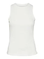 Koszulki i topy damskie - VERO MODA Panie Pochylona Sl Top Vma Jrs Noos Top, Śnieżnobiały, XS - miniaturka - grafika 1