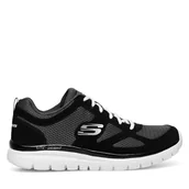 Sneakersy męskie - Sneakersy Skechers BURNS AGOURA 52635 BKW Czarny - miniaturka - grafika 1