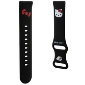 Akcesoria do smartwatchy - Pasek HELLO KITTY Silicone Kitty Head (40/41/42/44/45/46 mm) Czarny - miniaturka - grafika 1