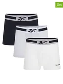 Majtki męskie - Reebok Bokserki (3 pary) "Hinlo" w kolorze biało-czarno-szarym - miniaturka - grafika 1