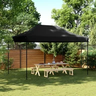 Pawilony ogrodowe - vidaXL Składany namiot imprezowy typu pop-up, czarny, 440x292x315 cm - miniaturka - grafika 1
