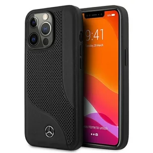 Mercedes MEHCP13LCDOBK iPhone 13 Pro / 13 6,1" czarny/black hardcase Leather Perforated Area Mer006838-0 - Etui i futerały do telefonów - miniaturka - grafika 1