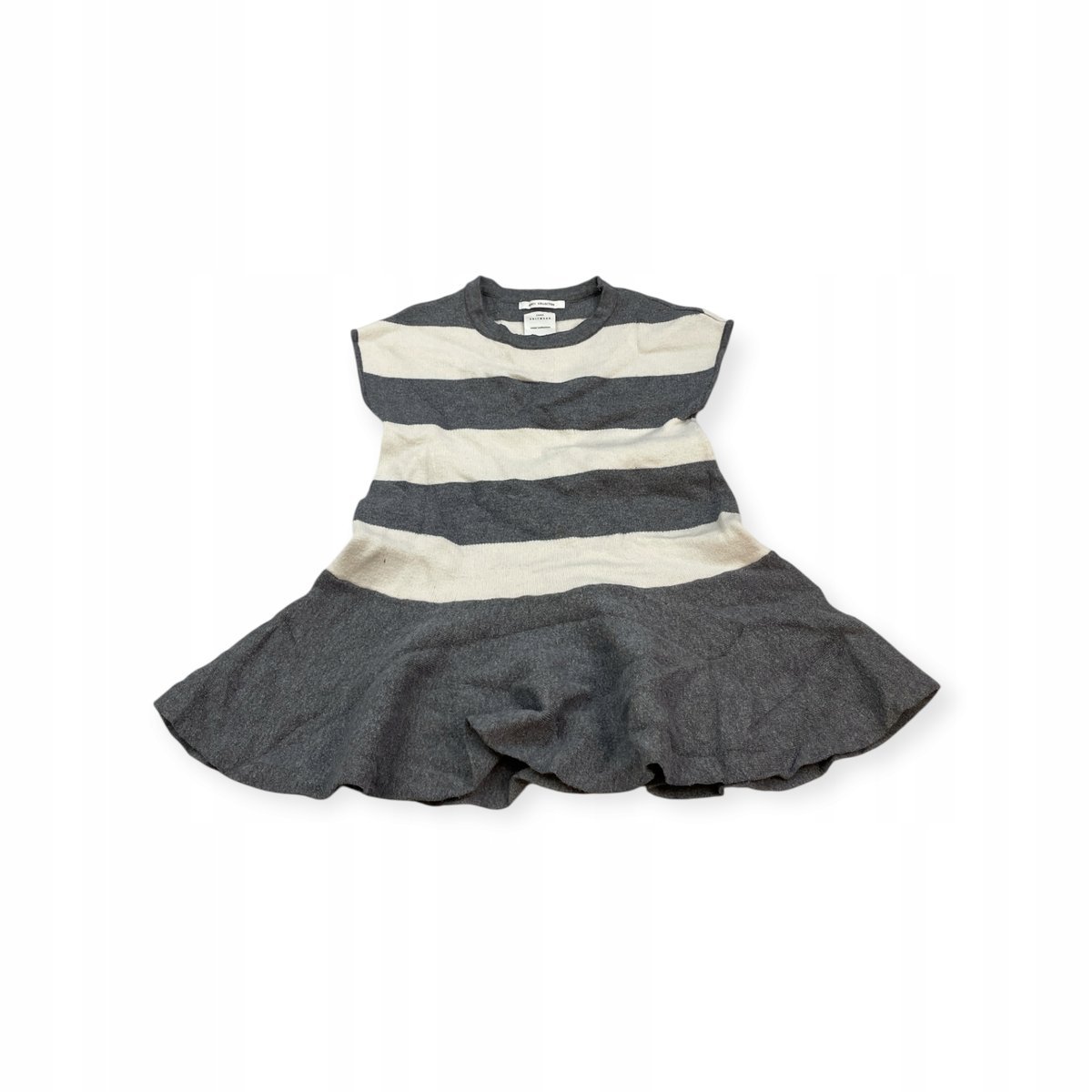 Sukienka Zara - Dziewczęca - Szara w Paski