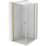 Kabiny prysznicowe - Mexen Mist-B kabina prysznicowa uchylna 85 x 85 cm, transparent, złota - 8A2T-085-085-50-00 - miniaturka - grafika 1