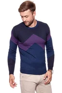 Swetry męskie - Wrangler, Sweter męski, W Crew Knit Navy W8640P335, rozmiar XXL - miniaturka - grafika 1