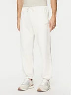 Spodnie sportowe męskie - Guess Spodnie dresowe Z4YB00 KAIJ1 Écru Relaxed Fit - miniaturka - grafika 1
