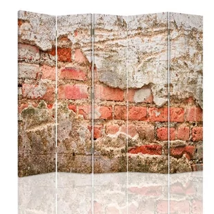 Parawan pokojowy FEEBY, Mur z cegły, Obrotowy 180x170cm 5-częściowy - Parawany - miniaturka - grafika 1