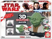 Puzzle - Educa Puzzle 3D 160 elementów. Rzeźba Yoda, kolorowe - miniaturka - grafika 1