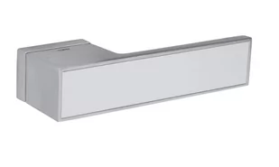 Klamka Tupai 3084 RE chrom satyna/dekor biały błysk - Klamki - miniaturka - grafika 1
