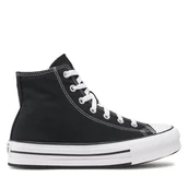 Trampki damskie - Trampki Converse Chuck Taylor All Star Eva Lift Hi 272855C Czarny - miniaturka - grafika 1