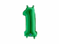 Balony i akcesoria - Balon foliowy cyfra 1 zielona - 36 cm - 1 szt. - miniaturka - grafika 1