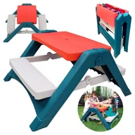 Palplay Duży Stolik Ogrodowy Z Ławkami Na Ogród Dla 4 Dzieci Twilight