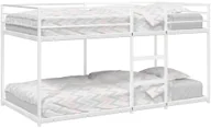 Łóżka dla dzieci i młodzieży - vidaXL Łóżko piętrowe bez materaca, białe, 80x200 cm, stal - miniaturka - grafika 1