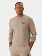 Koszulki męskie - EA7 Emporio Armani Longsleeve 8NPT28 PJVQZ U6167 Beżowy Slim Fit - miniaturka - grafika 1
