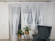 Firany - Firana gotowa z gipiurą 600/180cm, nowoczesne firanki do kuchni - miniaturka - grafika 1