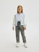 Bluzki dla dziewczynek - Reserved - Rozpinana bluza bomber - jasnoniebieski - miniaturka - grafika 1