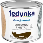 Emalie - Farba akrylowa Jedynka DecoProtect Drewno i Metal Mat Brązowy Ciemny 0,2 l - miniaturka - grafika 1