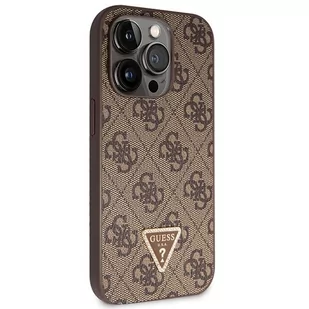Guess GUHCP14XP4TDSCPW iPhone 14 Pro Max 6.7" brązowy/brown hardcase Crossbody 4G Metal Logo - Etui i futerały do telefonów - miniaturka - grafika 3